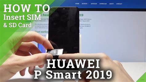 p smart sd card|Huawei P Smart (2019): How to insert the microSD card.